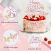 Butterfly Cake Decorations, 13-Piece Set with Happy Birthday Cake Topper view 3