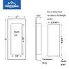 HOMOTEK Recessed Pull Handles for Sliding Doors, Rectangular, Black, 15.2 cm, 6-Pack view 2
