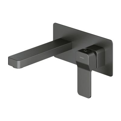 Omnires SL7715GR Slide Wall-Mount Basin Faucet, Graphite