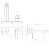 Omnires SL7715GR Slide Wall-Mount Basin Faucet, Graphite view 4