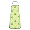 Lrtyuasq Happy Frog Apron, Waterproof, Adjustable, with Pockets, Green Pattern, One Size view 1