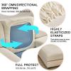 HANDONTIME Ivory Stretch Sofa Cushion Cover view 2