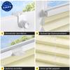 Jalousiescout Klemmfix Pleated Blind, No Drilling, 125 x 60 cm, Cream view 2
