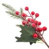 Quancru 2-Piece Artificial Red Berry Stems, Christmas Decor for DIY Vases, Weddings & Parties view 2