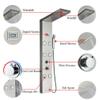 Generic Stainless Steel Rain Shower Panel Tower with Massage and Waterfall view 3