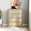 TEKEET SAUDA Drawer Cabinet, Oak, 76.5 x 39 x 91 cm, Solid Pine Wood view 3