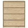 TEKEET SAUDA Drawer Cabinet, Oak, 76.5 x 39 x 91 cm, Solid Pine Wood view 4