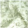 45 x 140 cm Printed Cotton Fabric, Soft Rustic Floral Design for Sewing and Crafts (Green) view 2
