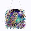 Generic Owl Diamond Painting Window Hanging, 5D Double-Sided Crystal Pendant Craft Kit view 1