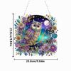Generic Owl Diamond Painting Window Hanging, 5D Double-Sided Crystal Pendant Craft Kit view 4