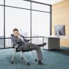 Ergonomic Folding Office Chair with Wheels, Armrests, Black view 2