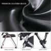Ergonomic Folding Office Chair with Wheels, Armrests, Black view 4