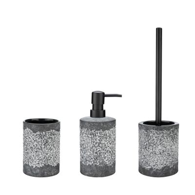 WENKO Anfo Bathroom Accessory Set, Gray, 3-Piece