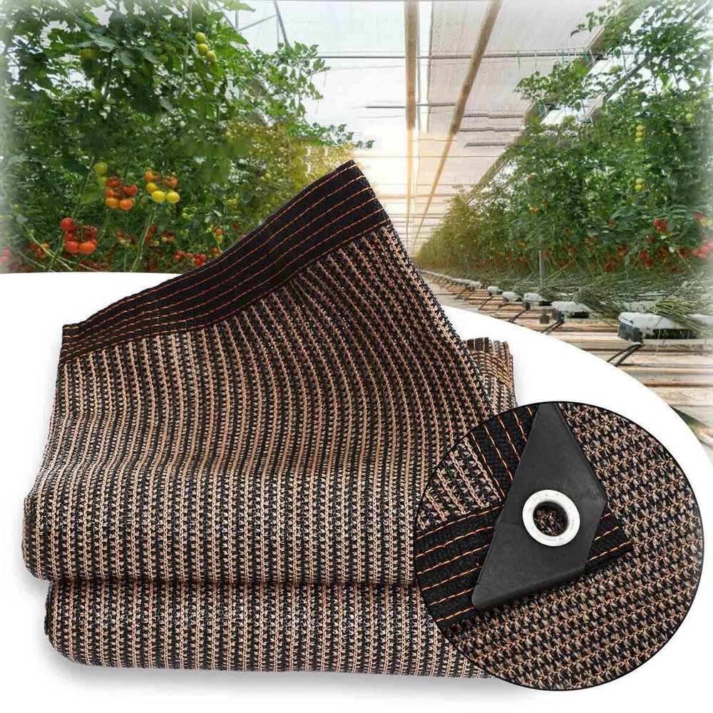 Brown Multi-Purpose Shade Net, Lightweight Breathable Sun Shade for Gardens and Greenhouses