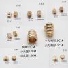 JUMELA Hanging Cord Metal Bell Buckles, Hat Cord, Drawstring and Clothing Hardware, 6 Pieces, 33 Foggy Sand Gold view 4