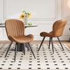 Hawthyhome Dining Chairs, Set of 2, Ergonomic, Brown view 1