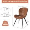 Hawthyhome Dining Chairs, Set of 2, Ergonomic, Brown view 2