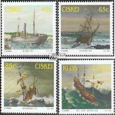 Prophila Collection South Africa – Ciskei 246–249 Complete Issue, FDC First-Day Cover 1994 Shipwrecks