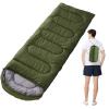 Portable 4-Season Camping Sleeping Bag, Waterproof, Lightweight, with Compression Bag (Green, 1.8 kg) view 1