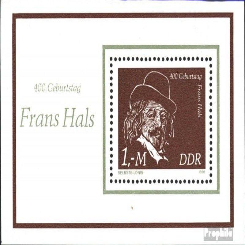 Prophila Collection GDR Block 61 (Complete Issue), Cancelled, 1980 Franz Hals