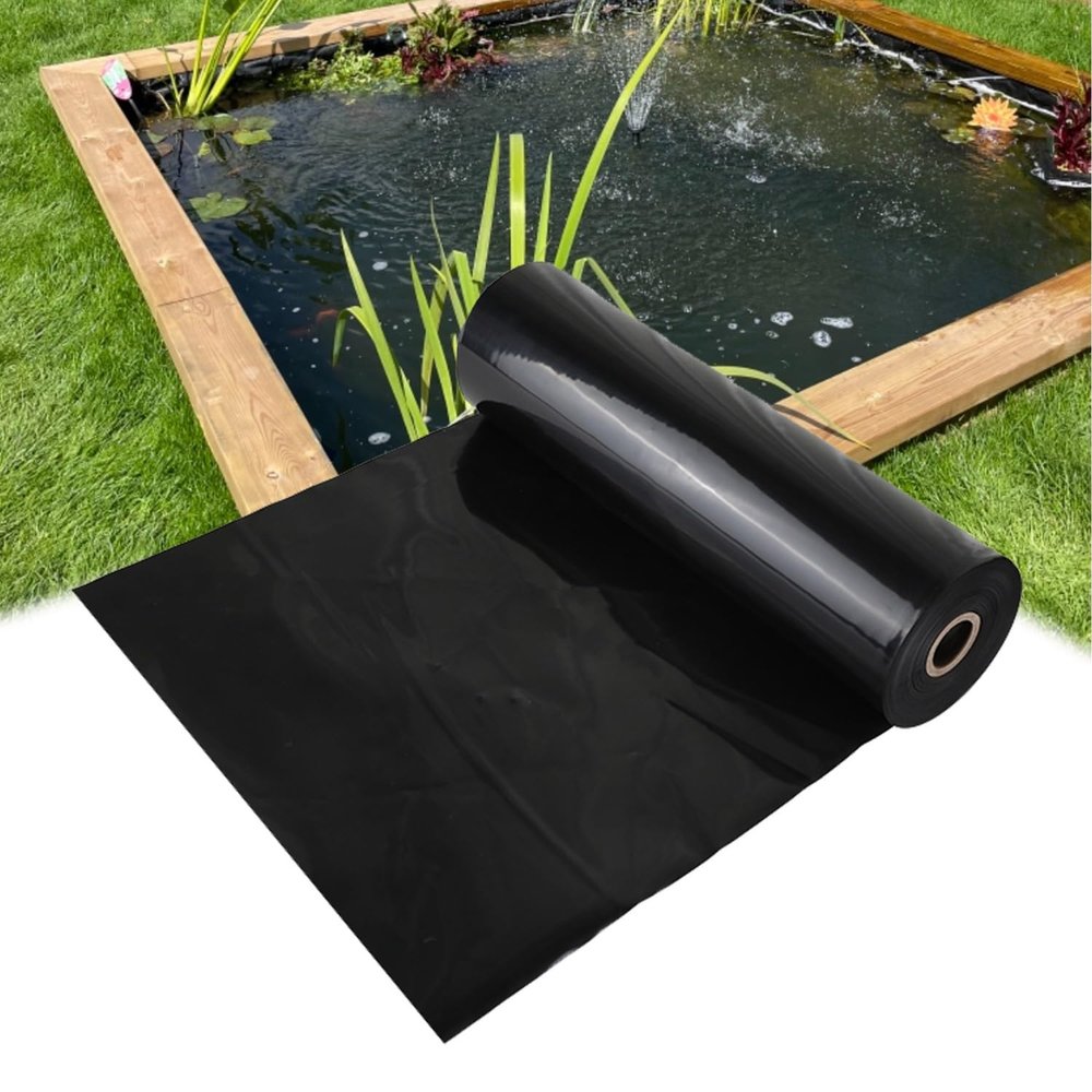 Flexible HDPE Pond Liner, Waterproof Garden Pond Membrane, 6 x 6 m