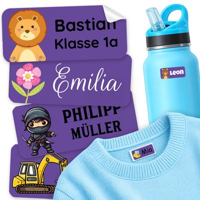 Premium Name Labels for Clothing & Items, 80 Count