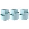 NUOBESTY 3-Compartment Rotating Pen Holder for Cosmetics and Office Supplies view 1