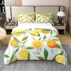 Loussiesd Lemon 100% Cotton Duvet Cover Set, 155 x 220 cm view 1