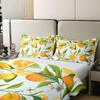 Loussiesd Lemon 100% Cotton Duvet Cover Set, 155 x 220 cm view 4
