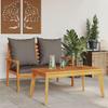CIADAZ Outdoor Sofa Set with Cushions, Solid Acacia Wood, Garden Lounge, Patio Furniture, Balcony Furniture - 366382 view 1