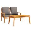 CIADAZ Outdoor Sofa Set with Cushions, Solid Acacia Wood, Garden Lounge, Patio Furniture, Balcony Furniture - 366382 view 2