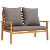 CIADAZ Outdoor Sofa Set with Cushions, Solid Acacia Wood, Garden Lounge, Patio Furniture, Balcony Furniture - 366382 view 3