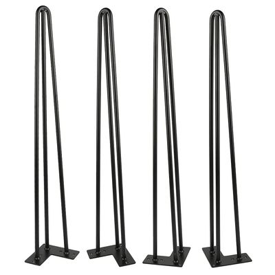 4 Hairpin Table Legs, 71 cm, Metal DIY Legs for Coffee or Dining Tables, Black