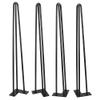 4 Hairpin Table Legs, 71 cm, Metal DIY Legs for Coffee or Dining Tables, Black view 1