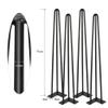 4 Hairpin Table Legs, 71 cm, Metal DIY Legs for Coffee or Dining Tables, Black view 2