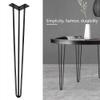 4 Hairpin Table Legs, 71 cm, Metal DIY Legs for Coffee or Dining Tables, Black view 3