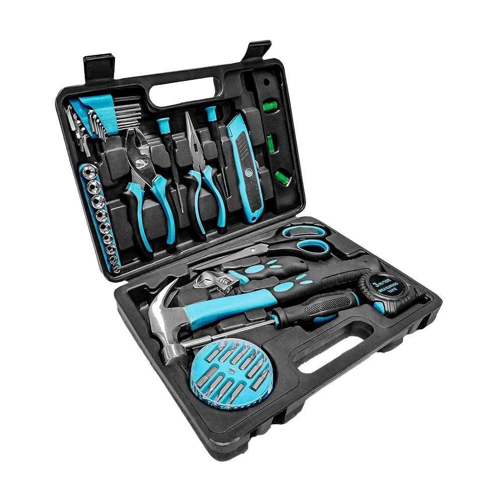 Cecotec CecoRaptor 4200 Toolbox, Button Latch, Compact Design and Ergonomic Handle, Screwdrivers, Hammer, Pliers and Tape Measure, 31 x 22.5 x 7 cm