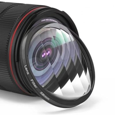 Kaleidoscope Camera Filter, Special Effects SLR Lens Prism (Color: Linear Prism, Size: Includes 58 mm Handle)