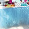 Lukery Tulle Table Skirt for Party Decor, 80 x 100 cm, Sky Blue view 1