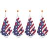 QUEWIQR American Flag Hanging Hand Towels, Drying Dish Towels for Bathroom and Kitchen, 4PCS view 1