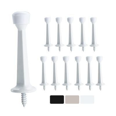 HOME MASTER HARDWARE Door Stops, 7.6 cm, White, 12-Pack