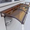 YWQJL Front Door Awning with Side Panel and Gutter, Brown, 60 x 240 cm view 1