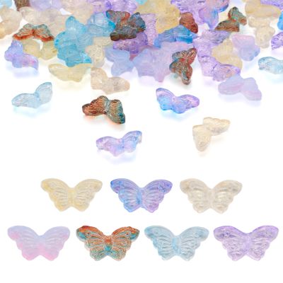 PandaHall Lampwork Butterfly Beads, 70-Piece Set