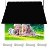 Waterproof Rectangular Sun Shade Sail 3.8 x 10 m, Black view 1
