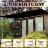 Waterproof Rectangular Sun Shade Sail 3.8 x 10 m, Black view 2