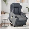 Homgoday Electric Lift Recliner Massage TV Chair, Gray Faux Leather view 1