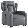 Homgoday Electric Lift Recliner Massage TV Chair, Gray Faux Leather view 3