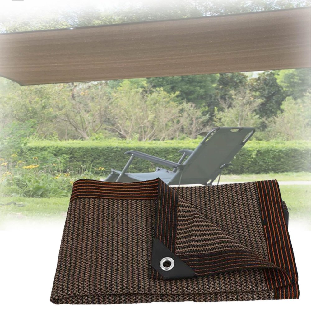 HDPE Shade Net with Aluminum Grommets, Coffee, 3 x 10 m