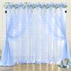 Shillance Light Blue Chiffon Backdrop with Lights for Parties and Photo Shoots, 1.5 x 3 m, 2 Panels view 3