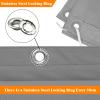 Balcony Sun Shade Sail 200 x 640 cm, 95% UV Protection, Light Gray view 3
